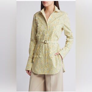 NWOT NACKIYÈ× Liberty London Island Girl Cotton Shirt Size Large (40)